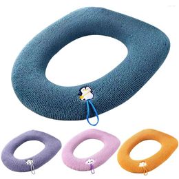 Toilet Seat Covers Cover Mat Washable Closestool Pads Cushion With Handle Thicken Cartoon Bathroom Accessories