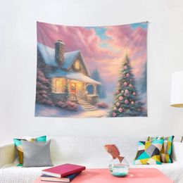 Tapestries Christmas Cottage Tapestry Custom Living Room Decoration Wall Coverings