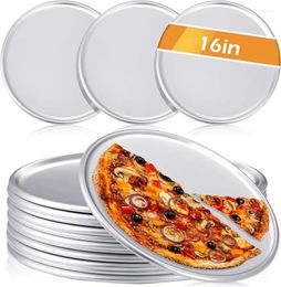 Disposable Dinnerware 12 Pieces Pizza Pan Bulk Restaurant Aluminium Set Round Pie Cake Plate Rust Free Tray