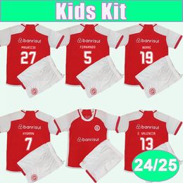 24 25 Internacional A. PATRICK Kids Kit Soccer Jerseys ALARIO FERNANDO WANDERSON E.VALENCIA Home Child Suit Football Shirts Short Sleeve Uniforms