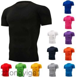 Haikyuu Mens T-shirts Quick Dry Running Compression T-shirt Breathable Suit Fitness Tight Sportswear Riding Short Sleeve Shirt Workout