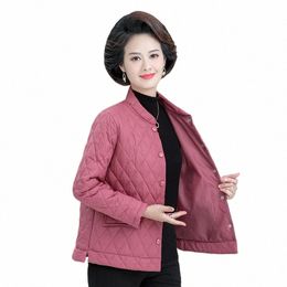 jacket women Spring Autumn Winter Mother thin quilted Bomber jackets coat Woman basic Parkas Outerwear Female Clothings t8xH#