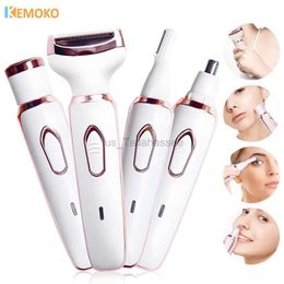 Electric Shavers Electric Razor for Women Shaver Lady Shaver 4 in 1 Body Hair Trimmer for Armpit Bikini Arm Leg Face Portable Painless Razor Tool 240329