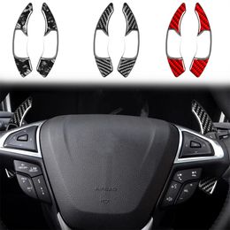 For Ford Mondeo/Edge/Taurus/Explorer Forged /Red/Black Carbon Fibre Steering Wheel Centre Control Modified Auto Parts Shift Paddle