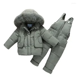 Down Coat 2024 Winter Jumpsuit For Baby Boy Girl Clothes Clothing Set Overalls Children 2pcs Toddler Snowsuit 0-3 Years Old