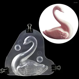 Baking Moulds Chocolate Mold Polycarbonate 3D Swan Design Fondant Molds Accessories Pastry Tools Cake Decorating