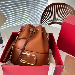 drawstring bucket bag Designer Bags black beach handbags chain womens purse Fashion Solid Colour Shoulder Crossbody Bag Wallet