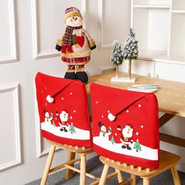 Chair Covers Christmas Decoration For Home Kitchen Table Runner Knitted Placemat Wine Bottle Cover Back Holiday Festival Decor
