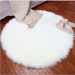 Blankets 50cm White Fluffy Long Wool Hairy Faux Fur Table Rug Baby Po Props Milestone Blanket Playing Mat Floor Cover