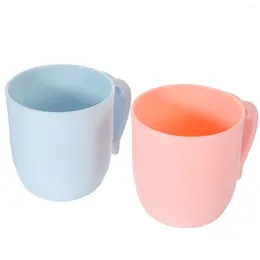 Mugs 2 Pcs Dolphin Bath Cup Plastic Mug Toothbrush Cups Color Box Pp Tumbler For Bathroom Child Brushing