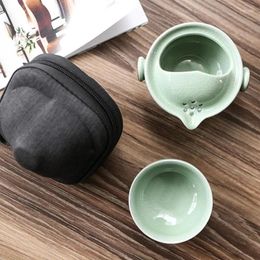 Teaware Sets Tea Set Gaiwan Delicate Teaset Ruyao Ru Kilns Porcelain Portable Travel Ceramic Teacup Teapot Quik Cup