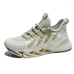 Casual Shoes Men Autumn Breathable Mesh Sneakers Comfort Non-slip Lace Up White Running For Tenis Masculino