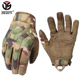 Tactical Army Full Finger Gloves Touch Screen Military Paintball Airsoft Combat Rubber Protective Glove Anti-skid Men Women New 20320s