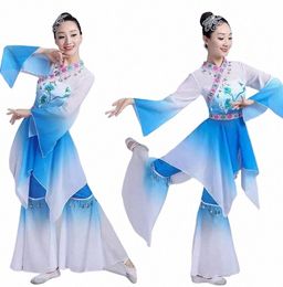 new Arrive 2 Colour Female Yangko Dance Suit Classical Dance Costumes for Women Chinese Folk Dance Stage Performance Costume 42dW#