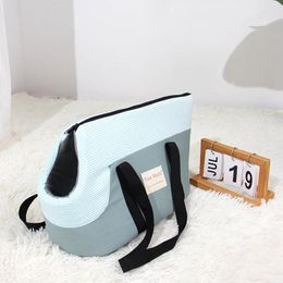 Cat Carriers Simple Style Pet Shoulder Backpack Breathable Portable Tote Bag Dog Skew Span Detachable Comfort And Security