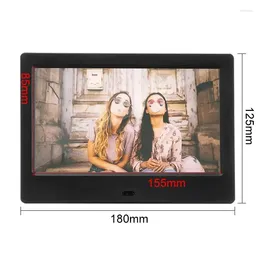 Frames 7 Inch Screen 16:9 Digital Po Frame Electronic Picture Music Movie Full Function Good Gift Home Decoration Calendar