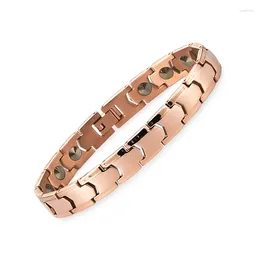 Link Bracelets Befoshinn Trendy Man Daily Wear Pure Titanium With 99.999% Germanium Beads Health Italian Charm Gift For