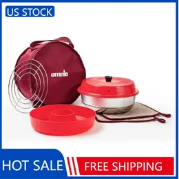 Double Boilers OMNIA Kit 1 Set Of 5 Products - Camp Oven Silicone Mould Potholders Baking Grid And Storage Bag Ultimate Starter