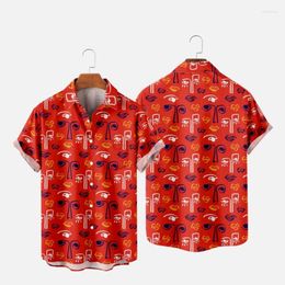 Men's Casual Shirts 2024 Hawaiian T-Shirt For Women Vintage Art 3D Printed Y2K Hombre Fashion Shirt Beach Oversized Clothes