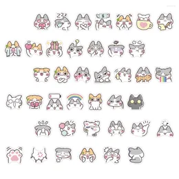 Storage Bottles 40 Pcs Sticker Decorative Decals Journaling Stickers Decorations Paper Funny Kitten Child Calendar