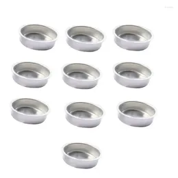 Candle Holders 10Pcs 41.2mm Cups Silver Home Decorative Candlestick Holder Prevents Wax Dripping For DIY Lamp Making Containers