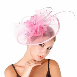 beauty-emily Feather Wedding Headwear Evening Hair Accories Wreath Bride Hat 2019 Many colors Aveliable Bridal Accories X1L0#