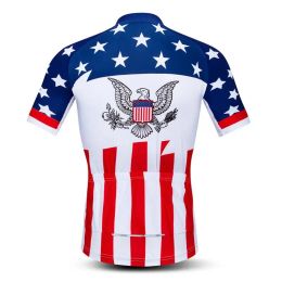 Weimostar Team USA Short Sleeve Cycling Jersey Mountain Bike Jersey Maillot Ciclismo Breathable mtb Bicycle Shirt Cycle Jersey