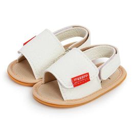 Sandals Summer Baby Shoes Fashion Boys Girls Sandals Anti-slip Newborn PU Leather Prewalkers Soft Sole Crib Shoes Toddler Beach Sandals 24329