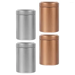 Storage Bottles 4pcs Tinplate Jar Tea Leaves Sealing Jars Loose Can Tin Canisters