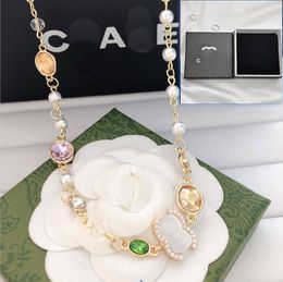 Luxury Style Gold Plated Necklace Brand Designer High Quality Jewelry Long Chain Romantic Love Gift New Womens Jewelry Necklace Birthday Party