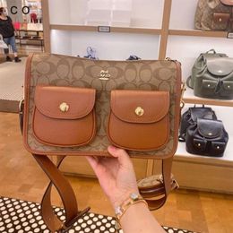 Luxury Fashion Diagonal Package Shop Free Shipping Olays New 2-in-1 Multi Layered Locomotive Bag with Classic Coating Vintage Leather Pennie Crossbody