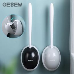 Brushes Gesew Silicone Toilet Brush Wc Cleaner Brush Bathtubs and Accessories Cleaning Tools Wall Floor Household Bathroom Accessories