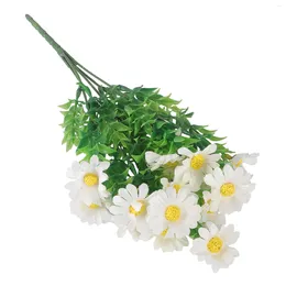 Decorative Flowers Durable High Quality Brand Artificial Daisy Silk 1 Bouquet 15 Heads 5 Branch For Wedding Garden Decor