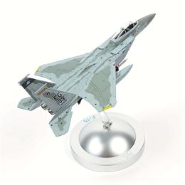 F-15C Eagle 1/100 Metal Airplane Kits with Stand Gulf Spirit Diecast Alloy Fighter Model Jet Replica Pre-build Military Aircraft Collection for Display or Gift