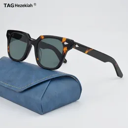 Sunglasses TAG Hezekiah Vintage Men Women GROBER-11 Retro Sunglass Men's UV400 Square Fashion Acetate Sun Glasses