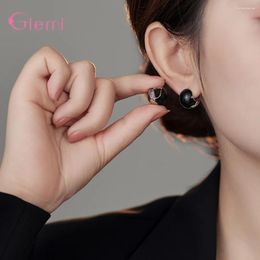 Hoop Earrings Beautiful Bead Design For Women Girls Wedding Party Real 925 Pure Sterling Silver Pretty Gifts Wholesale