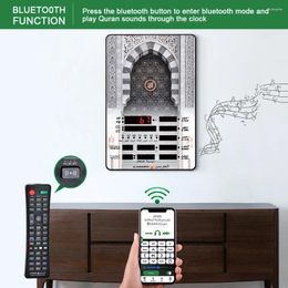 Table Clocks Automatic Prayer Clock LED Digital Wall Islamic Mosque Azan Calendar Muslim Remote Controller Ramadan Home Decor