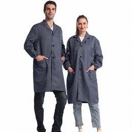 men's Lg-sleeved Labour Protecti Overalls,One-piece Handling Workshop Dustproof Labour Protecti Work Clothes Blue Work Coat 58rW#