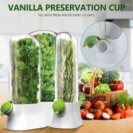 Storage Bottles 1Pc Saver Container Fresh Vegetables Preservation Bottle Keeper Vanilla For Refrigerator Kitchen Gadgets