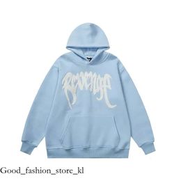 Denim Hoodie Men Hoodies Autumn Winter Pants Foam Flower Branded Denim Hoodie Printed Pullover Embroidery Sweatsuit 385 Demin Tear Sweatshirt