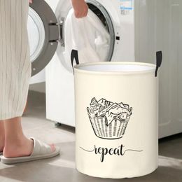 Laundry Bags Simplicity Storage Basket Foldable Hamper Wardrobe Round Baskets Gesture For Dirty Clothe's Valentine Easter Nursery
