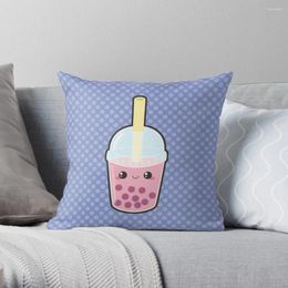 Pillow Bubble Tea Throw Cover Polyester Pillows Case On Sofa Home Living Room Car Seat Decor 45x45cm