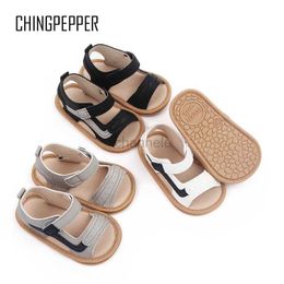 Sandals Brand Infant Boy Sandals for Summer Shoes Toddler Anti-slip Rubber Sole Trainers Newborn Footwear for 1 Year Old Baby Item Gifts 240329