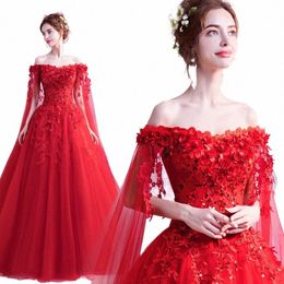 lg Wrap Red Of Shoulder Lady Girl Women Prom Dr Party evening Dr Performance Dr Wedding Sand Bridesmaid Guest K2Yg#