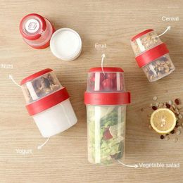 Storage Bottles Double-layered Yoghourt Grain Organiser Boxes Portable Food Fresh-keeping Container Kitchen Accessories Jars