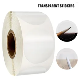 Gift Wrap 500Pcs/Roll Round Labels Circle PVC Transparent Scrapbooking Seal Sticker DIY Self-Adhesive Package