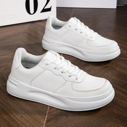 Casual Shoes Size 36-45 Brand Women Men White Sneakers Lace Up Outdoor Leather Cosy Flat Walking Wear-Resistant Skateboard