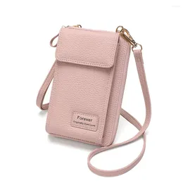 Shoulder Bags Women Purses PU Leather Strap Cross Body Bag Phone Card Holders Wallet Pockets For Girls Daily Versatile Handbag