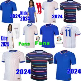 24 25 French MBAPPE KANTE BENZEMA Soccer Jerseys 2024 Euro Cup Fans Thai version GRIEZMANN GIROUD Maillot de foot Men shirt Kids Kit VARANE DEMBELE Football uniform