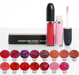 Factory Direct New Retro Matte Liquid Lipcolour Lipsticks 12 Colours 5ML Longlasting Holiday Vault Lip GLoss Makeup DHL 5526067